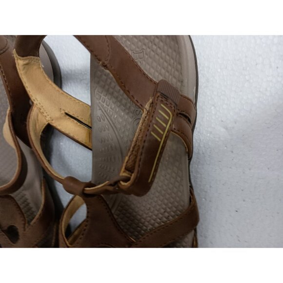 Baretraps Womens Florrie Sandals Size 7.5M Brown Leather Comfort Flat Closed Toe - Picture 3 of 11